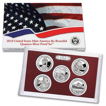 2010 US Mint America the Beautiful Quarters Silver Proof Set