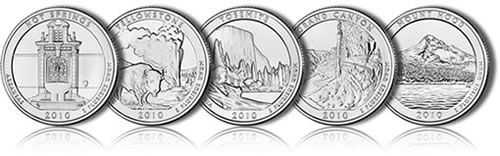 Complete National Park Quarters Set 2010-2021 – P & D Mint, Mixed 25c, Includes Free Album Book
