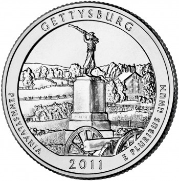 Gettysburg National Military Park Quarter (US Mint image)