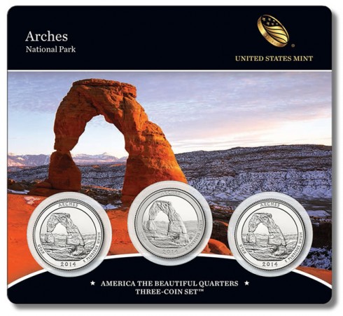 Arches National Park Quarters Three-Coin Set