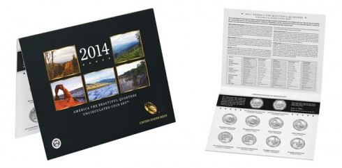 2014 America the Beautiful Quarters Uncirculated Coin Set